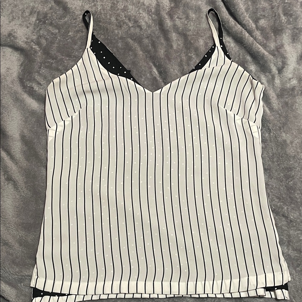 Striped Black and White Women's Top